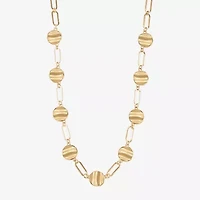 Liz Claiborne Hammered Womens 17 Inch Collar Necklace