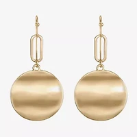 Liz Claiborne Hammered Womens Round Drop Earrings