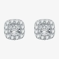 Ever Star (G / SI1-SI2) 3/8 CT. T.W. Lab Grown White Diamond 10K Gold 7mm Cushion Stud Earrings
