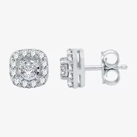 Ever Star (G / SI1-SI2) 3/8 CT. T.W. Lab Grown White Diamond 10K Gold 7mm Cushion Stud Earrings