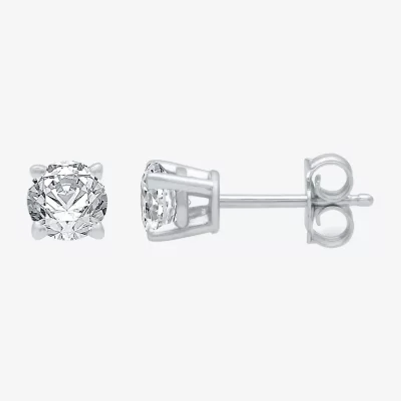 Ever Star (G / VS2) 1 CT. T.W. Lab Grown White Diamond 14K Gold 5.2mm Round Stud Earrings