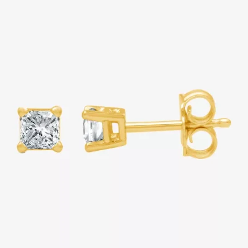 Deluxe Collection 1/4 CT.T.W. Natural Diamond 14K Gold 3.4mm Stud Earrings