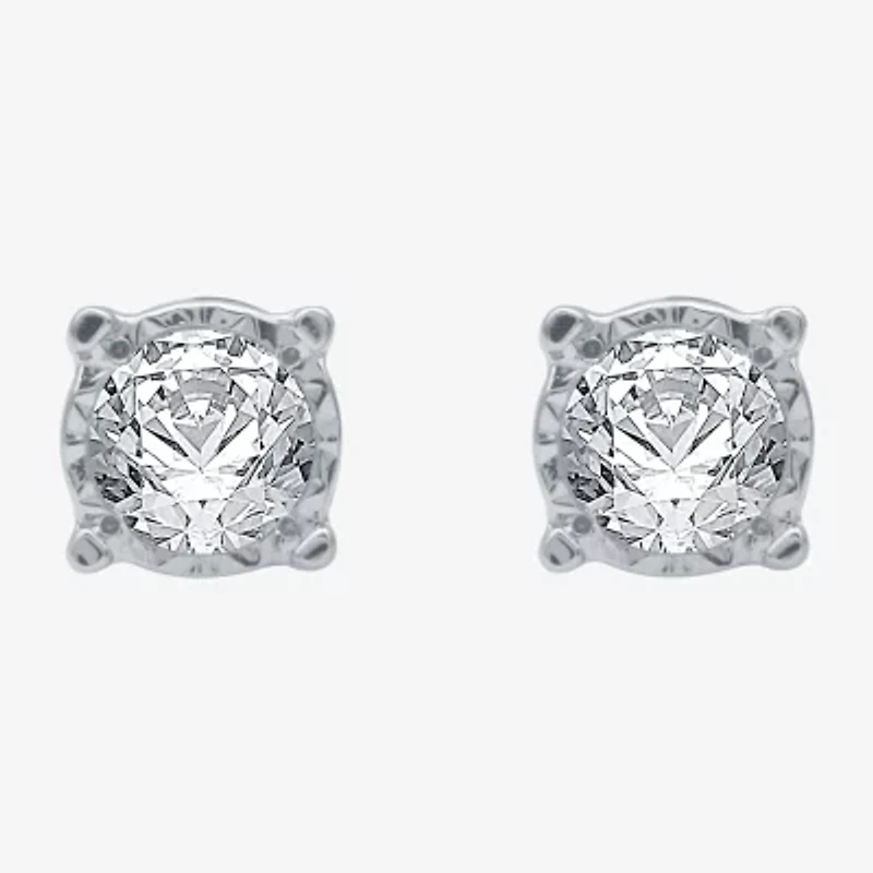 Ever Star (G / SI1-SI2) 1/4 CT.T.W. Lab-Grown Diamond Sterling Silver or 14K Gold over Round Stud Earrings
