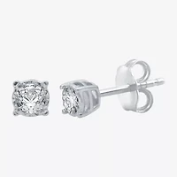 Ever Star (G / SI1-SI2) 1/4 CT.T.W. Lab-Grown Diamond Sterling Silver or 14K Gold over Round Stud Earrings