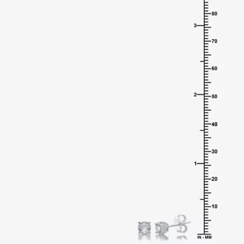 Ever Star (G / SI1-SI2) 1/4 CT.T.W. Lab-Grown Diamond Sterling Silver or 14K Gold over Round Stud Earrings