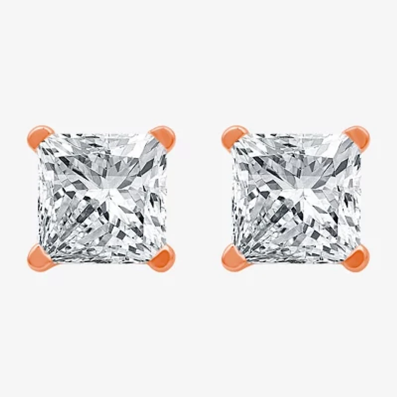 Ever Star (G-H / Si1-Si2) 2 CT. T.W. Lab Grown White Diamond 14K Gold 7mm Stud Earrings