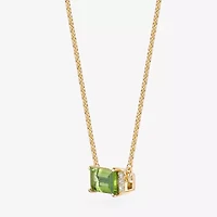 Womens Genuine Semi Precious Stone 18K Gold Over Silver Pendant Necklace