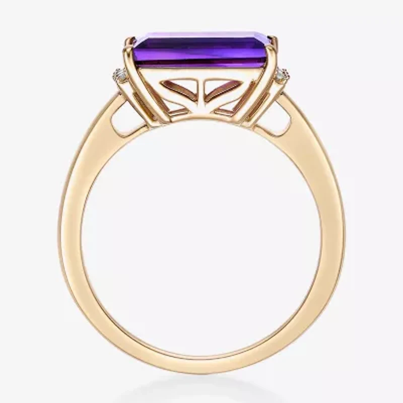 Womens Genuine Semi Precious Stone18K Gold Over Silver Cocktail Ring