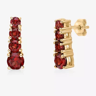 Genuine Semi Precious Stone Sterling Silver Drop Earrings