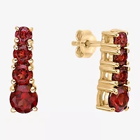 Genuine Semi Precious Stone Sterling Silver Drop Earrings