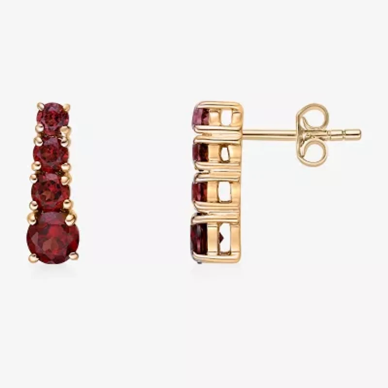 Genuine Semi Precious Stone Sterling Silver Drop Earrings
