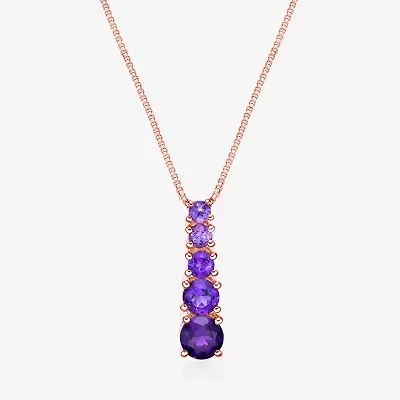 Womens Genuine Semi Precious Stone Sterling Silver Pendant Necklace