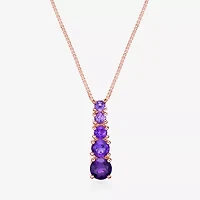 Womens Genuine Semi Precious Stone Sterling Silver Pendant Necklace