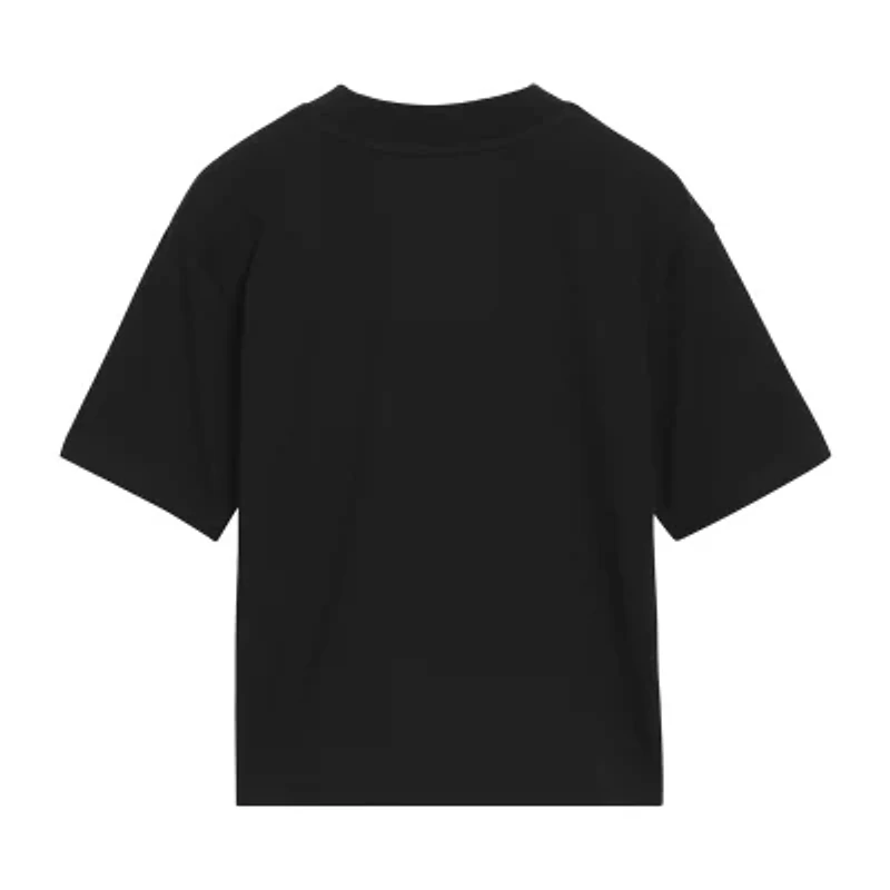 PUMA Big Kid Girls Crew Neck Short Sleeve Boxy Fit Graphic T-Shirt