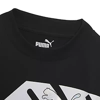 PUMA Big Kid Girls Crew Neck Short Sleeve Boxy Fit Graphic T-Shirt