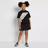 PUMA Big Kid Girls Crew Neck Short Sleeve Boxy Fit Graphic T-Shirt