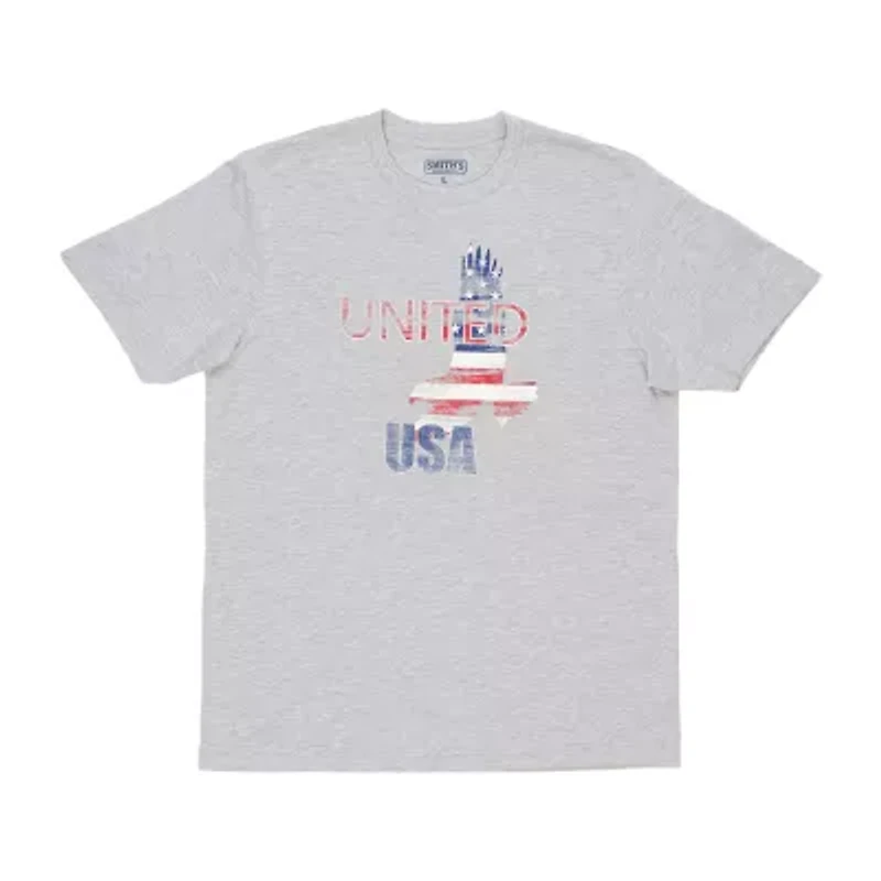 Smiths Workwear Patriotic Mens Crew Neck Short Sleeve Regular Fit Graphic T-Shirt