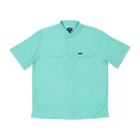 Smiths Workwear Breezy Performance Mens Short Sleeve Regular Fit Button-Down Shirt