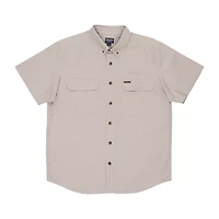 Smiths Workwear Stretch Full Swing Mens Short Sleeve Regular Fit Fabric Big and Tall Button-Down Shirt