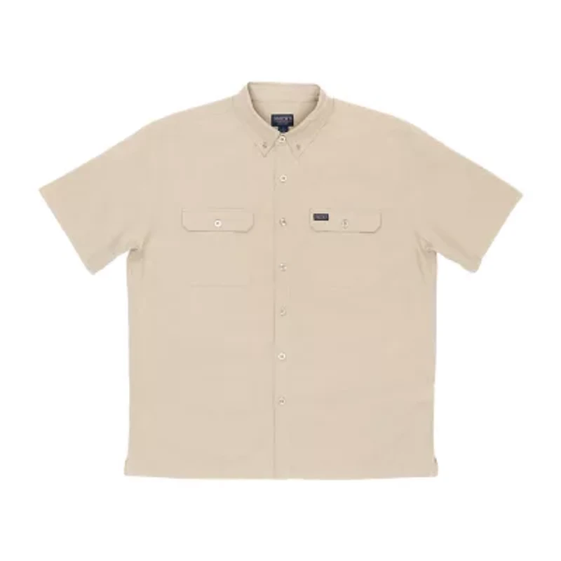 Smiths Workwear Quick Dry Performance Mens Short Sleeve Regular Fit Big and Tall Button-Down Shirt