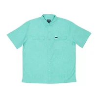 Smiths Workwear Breezy Performance Mens Short Sleeve Regular Fit Big and Tall Button-Down Shirt