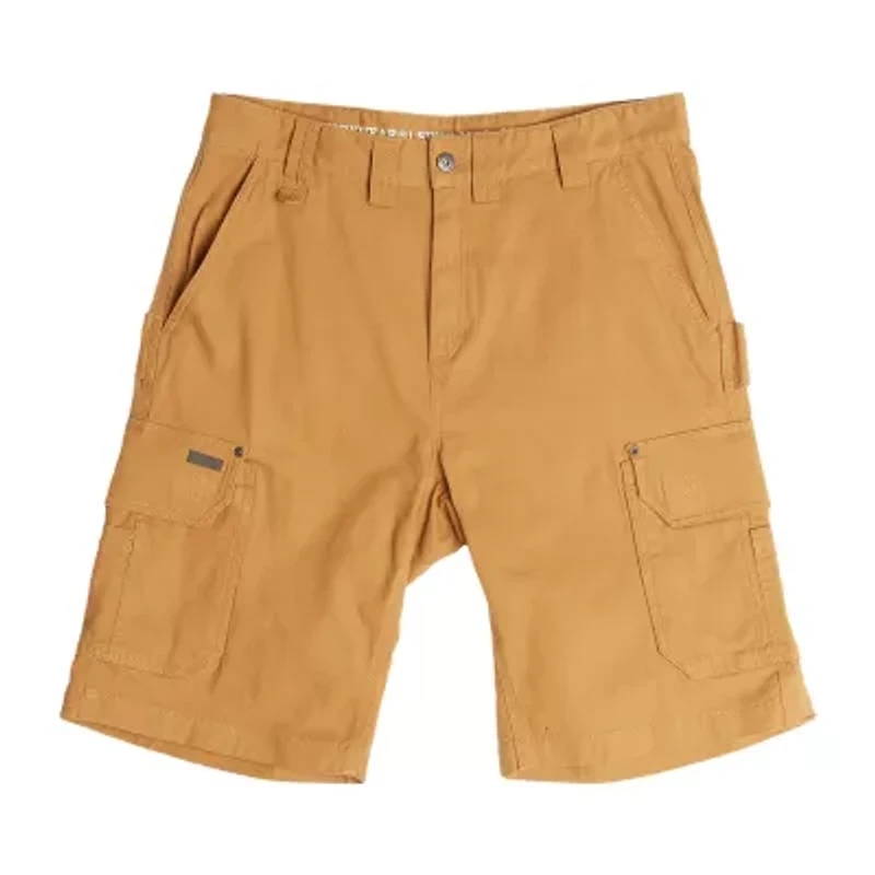 Smiths Workwear Duck Canvas Mens 11 1/4" Mid Rise Big and Tall Stretch Fabric Cargo Short