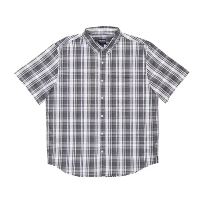 Smiths Workwear Mens Short Sleeve Relaxed Fit Button-Down Shirt