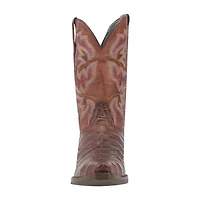 Dingo Mens Gator Block Heel Cowboy Boots