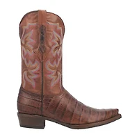 Dingo Mens Gator Block Heel Cowboy Boots