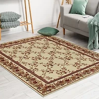 Como Trellis Traditional Oriental Indoor Rectangular Area Rug