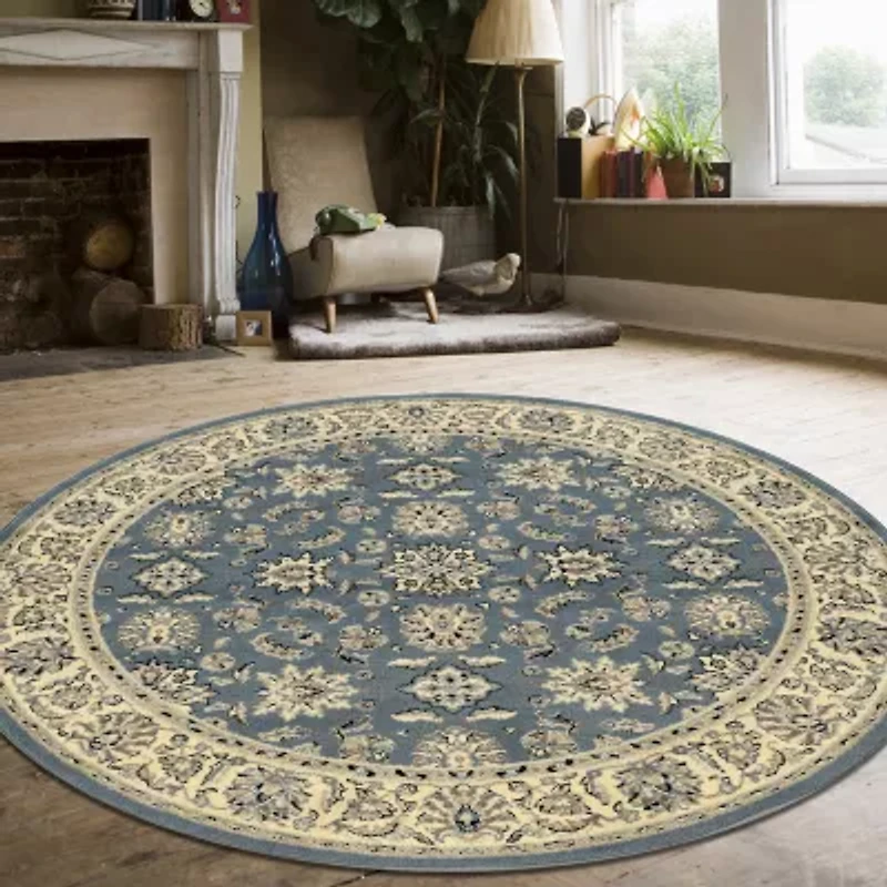 Alba Regale Traditional Oriental Indoor Round Area Rug