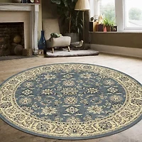 Alba Regale Traditional Oriental Indoor Round Area Rug