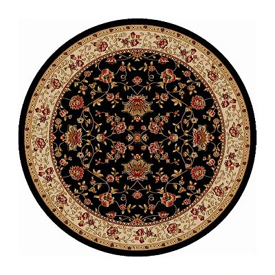 Como Terry Traditional Oriental Indoor Round Area Rug