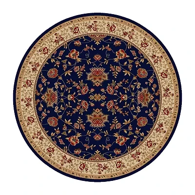 Como Terry Traditional Oriental Indoor Round Area Rug