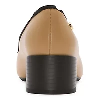 Liz Claiborne Womens Fredson Cap Closed Toe Flat Heel Pumps