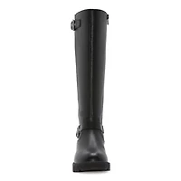 Arizona Jean Co Womens Tioga Block Heel Buckle Combat Boots