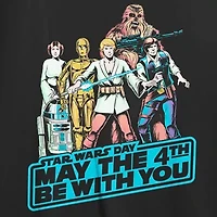 May The 4th Tee Womens Juniors Crew Neck Short Sleeve Regular Fit Star Wars Graphic T-Shirt