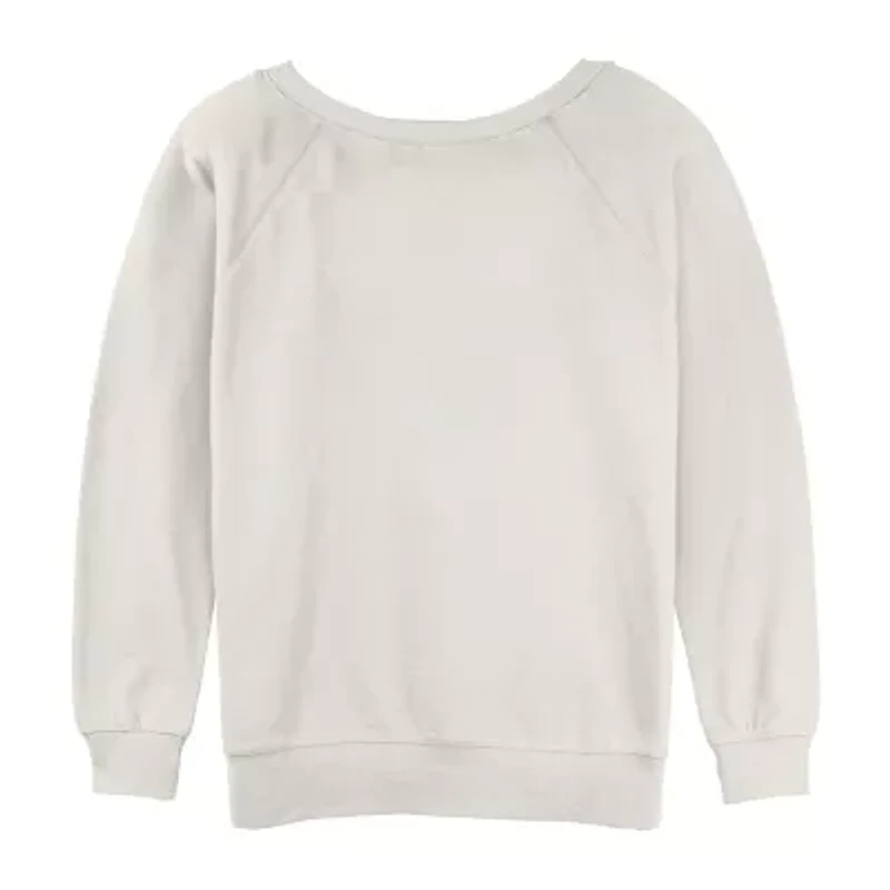 Womens Crew Neck Long Sleeve Juniors Sweatshirt