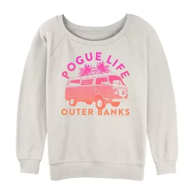 Juniors Womens Crew Neck Long Sleeve Sweatshirt
