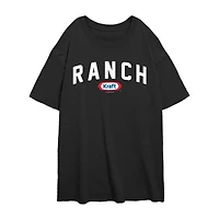Kraft Ranch Tee Womens Crew Neck Short Sleeve Regular Fit Juniors Graphic T-Shirt