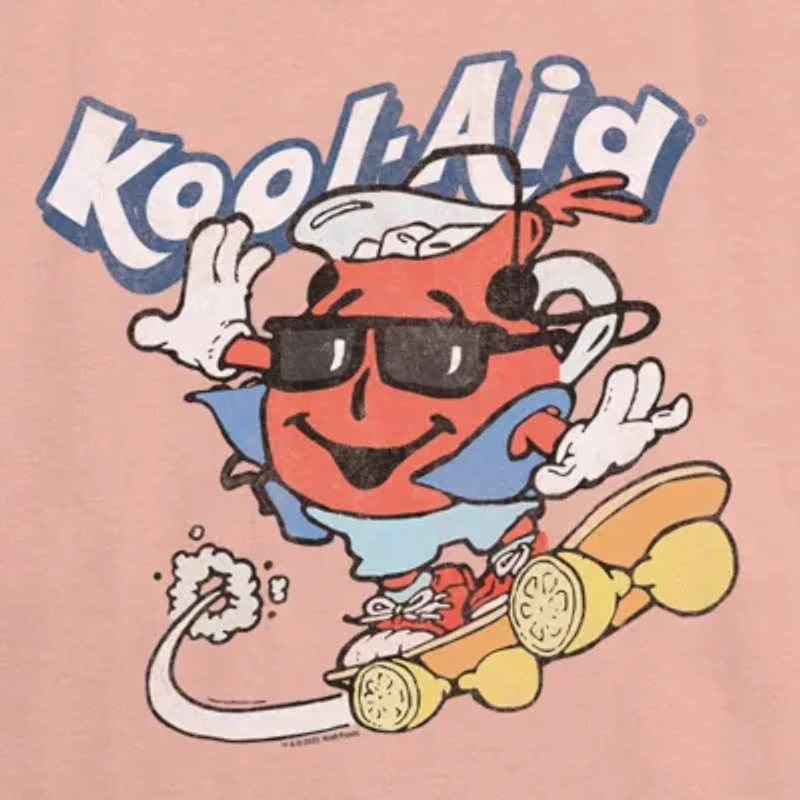 Kool-Aid Tee Womens Crew Neck Short Sleeve Regular Fit Juniors Graphic T-Shirt