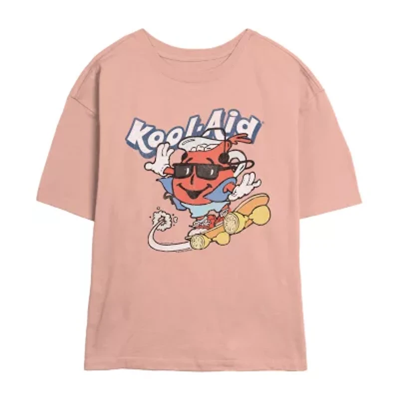 Kool-Aid Tee Womens Crew Neck Short Sleeve Regular Fit Juniors Graphic T-Shirt
