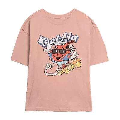 Kool-Aid Tee Womens Crew Neck Short Sleeve Regular Fit Juniors Graphic T-Shirt