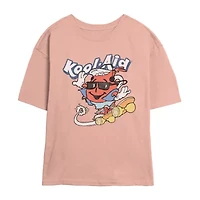Kool-Aid Tee Womens Crew Neck Short Sleeve Regular Fit Juniors Graphic T-Shirt