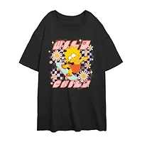 Wild Child Womens Juniors Crew Neck Short Sleeve Regular Fit The Simpsons Graphic T-Shirt