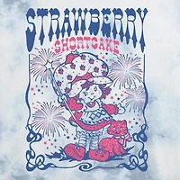 Strawberry Shortcake Cropped Tee Womens Juniors Crew Neck Short Sleeve Regular Fit Graphic T-Shirt