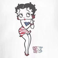 Womens Crew Neck Short Sleeve Regular Fit Betty Boop Juniors Graphic T-Shirt