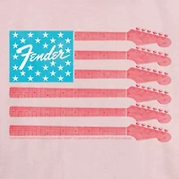 Fender Flag Tee Womens Crew Neck Short Sleeve Regular Fit Juniors Graphic T-Shirt