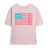 Fender Flag Tee Womens Crew Neck Short Sleeve Regular Fit Juniors Graphic T-Shirt