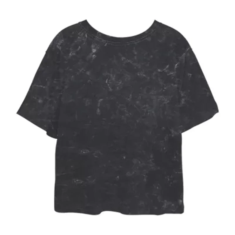 Womens Juniors Crew Neck Short Sleeve Regular Fit Mickey and Friends Mouse Graphic T-Shirt